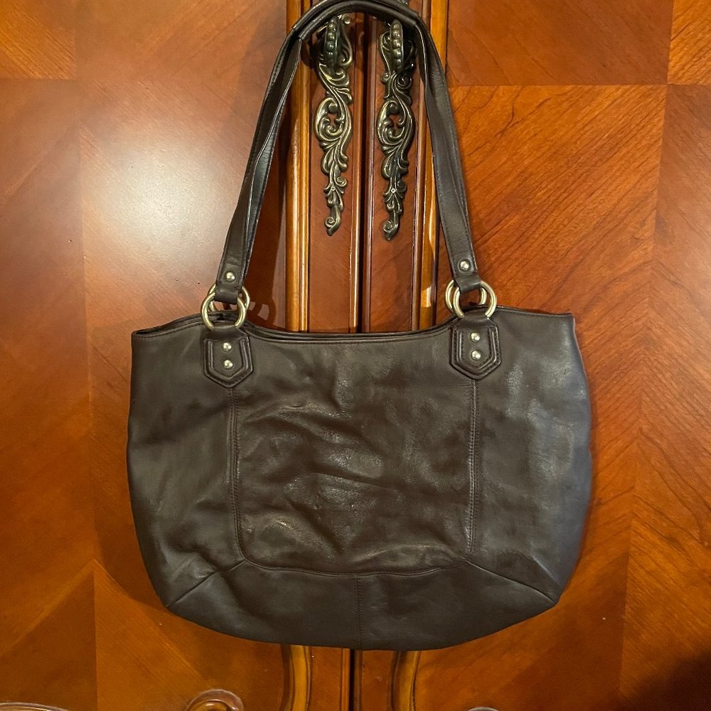 Brown Leather "Coach" Purse - Picture 6 of 7